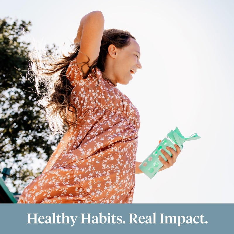 Lifefactory 12-Ounce Glass Water Bottle with Active Flip Cap and Protective Silicone Sleeve, Mint - Image 5